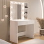 Hanah Home Monroe - MO3-W Mesa de Maquillaje Blanca